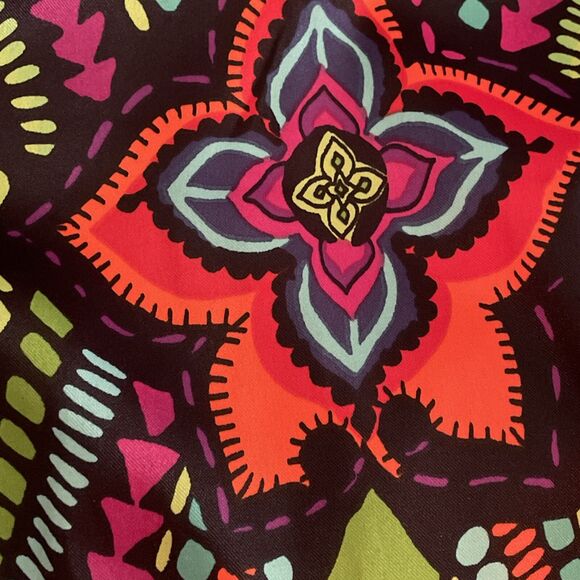 AGB Colorful Floral Geometric Shift Dress Womens Size 4P Groovy - Picture 11 of 12